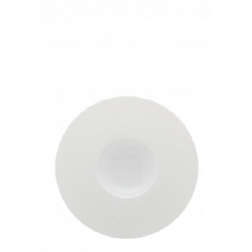 "Fragment" - dessert/salad, gourmet plate wide rim 28 cm, порцеланова гурме чиния
